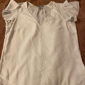 White short sleeved top